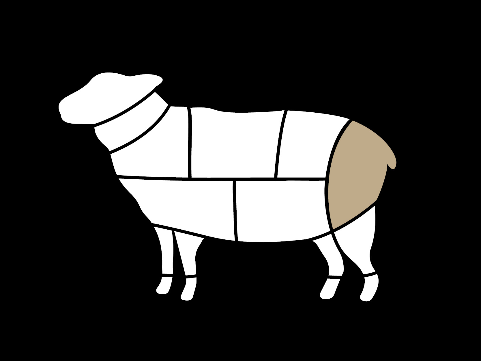 Lammekølle, udbenet